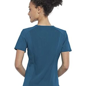 Cherokee Infinity Women Scrubs Top V-Neck CK687A, L, Caribbean Blue