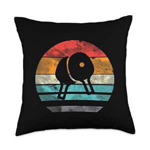 boredkoalas table tennis pillows ping pong gifts table tennis paddle ball sunset retro ping pong player gift throw pillow, 18x18, multicolor