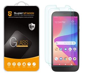 (2 pack) supershieldz designed for blu view 2 (b130dl) tempered glass screen protector, anti scratch, bubble free