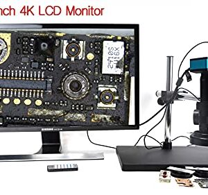 HAYEAR 4K UDH 2160P 1080P HDMI Industrial Microscope Camera for Machine PCB Board CPU Repair Soldering High Speed No Lag Portable Set