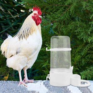 POPETPOP 2pcs Automatic Bird Feeder Water Dispenser Bottle Drinker Container Waterer for Farm Parrots Budgie Cockatiel Lovebirds 16X14CM