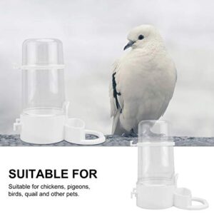 POPETPOP 2pcs Automatic Bird Feeder Water Dispenser Bottle Drinker Container Waterer for Farm Parrots Budgie Cockatiel Lovebirds 16X14CM