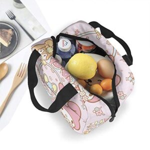 LiAoo My Melody Lunch Bag Insulated Lunch Cooler Box Meal Prep Containers for Woman Man Kids