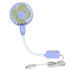 mini personal fan gooseneck desk fan three-speed adjustable desktop fans ultra-quiet flexible electric fans with super magnetic base for sewing or studying(purple)