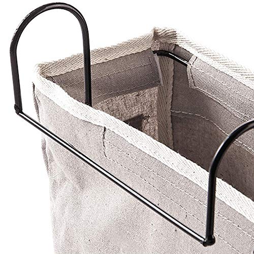 SUGN Bedside Organizer Hanging with Metal Hooks, Bunk Bed Storage for Top Bunk Dormitory Bedside Storage for Books Phones,etc(B)