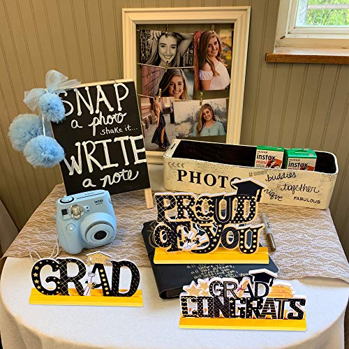 4PCS Graduation Decorations 2023 Table Centerpieces - Congrats Grad Party Decor Supplies Ornaments (Assembly Needed)