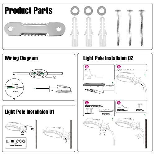 Area Lights Dusk to Dawn，80W Barn Light(800W Incandescent Equiv)12000LM Street Lighting，110V Wall lamp，Light Sensor Outdoor Waterproof IP65，Led Yard Light 5000K Daylight，5-Year Warranty Corridor lamp