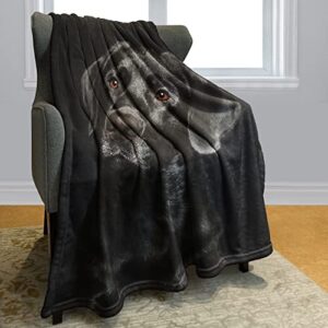 HommomH Black Lab Blanket, Gorgeous Labrador Dog Print, Soft Fluffy Fleece Throw 50"x60"