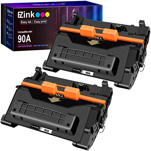 E-Z Ink (TM Compatible Toner Cartridge Replacement for HP 90A CE390A 90X CE390X Compatible with Laserjet Enterprise 600 M601 M602 M603 M4555 M601n M602n M602x M603dn M603n Printer (Black, 2 Pack)