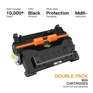 E-Z Ink (TM Compatible Toner Cartridge Replacement for HP 90A CE390A 90X CE390X Compatible with Laserjet Enterprise 600 M601 M602 M603 M4555 M601n M602n M602x M603dn M603n Printer (Black, 2 Pack)