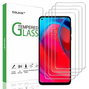 beukei (4 pack) screen protector compatible for motorola moto g stylus 5g/ moto g stylus (2021) screen protector tempered glass (6.8" display, 2021),touch sensitive,case friendly, 9h hardness