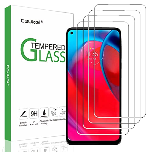 beukei (4 Pack) Screen Protector Compatible for Motorola Moto G Stylus 5G/ Moto G Stylus (2021) Screen Protector Tempered Glass (6.8" Display, 2021),Touch Sensitive,Case Friendly, 9H Hardness