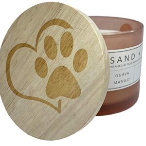 Sand and Paws Guava Mango Scented Candle Neutralizes Pet Odors