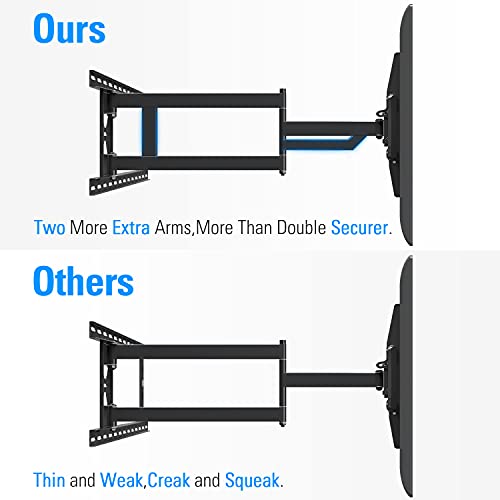 Mounting Dream Long Arm TV Wall Mount for 37-75 Inch TV, Corner TV Wall Mount with 32” Long Extension, Full Motion TV Mount Swivel & Tilt, Fits Max VESA 600x400mm,100 lbs, 16”,18”,24” Studs MD2285-LA