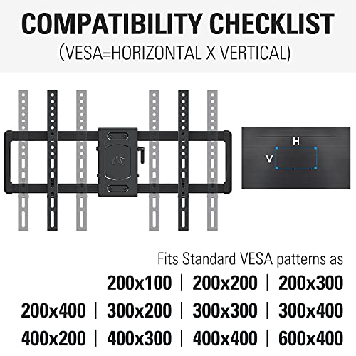 Mounting Dream Long Arm TV Wall Mount for 37-75 Inch TV, Corner TV Wall Mount with 32” Long Extension, Full Motion TV Mount Swivel & Tilt, Fits Max VESA 600x400mm,100 lbs, 16”,18”,24” Studs MD2285-LA