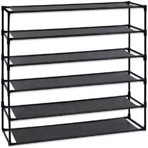 kcelarec shoe rack, large shoe rack organizer, space saving shoe shelf, non-woven fabric shoe storage cabinet (6 tier)