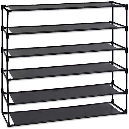 Kcelarec Shoe Rack, Large Shoe Rack Organizer, Space Saving Shoe Shelf, Non-Woven Fabric Shoe Storage Cabinet (6 Tier)