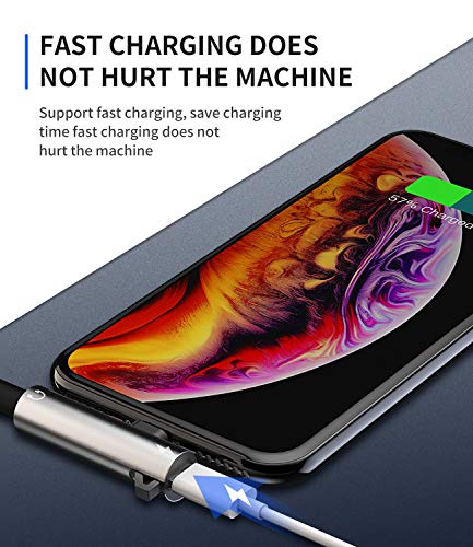 Headphone Adapter Lightning to 3.5mm AUX Audio Jack and Charger Extender Dongle Earphone Headset Splitter Compatible with iPhone 11 12 Mini pro max xs xr x se2 7 8 Plus for Ipad Air Y Cable Converter