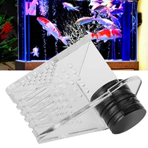 Aquarium Transparent Acrylic Feeding Container Fish Tank Cone Feeder with Magnetic Suction Fish‑Box Feeder for Aquarium Accessories