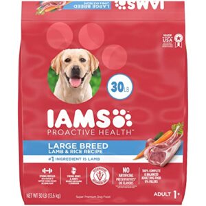 iams large breed adult dry dog food lamb & rice recipe, 30 lb. bag