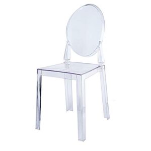 balsacircle 36-inch tall clear plastic transparent chair wedding party furniture reception dinner catering ceremony home decorations