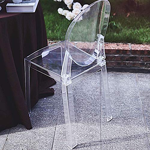 BalsaCircle 36-Inch Tall Clear Plastic Transparent Chair Wedding Party Furniture Reception Dinner Catering Ceremony Home Decorations