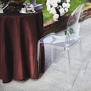 BalsaCircle 36-Inch Tall Clear Plastic Transparent Chair Wedding Party Furniture Reception Dinner Catering Ceremony Home Decorations