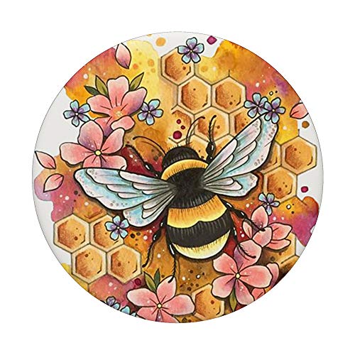 Flower Bee PopSockets Swappable PopGrip