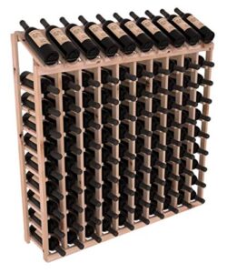 wine racks america® instacellar display top wine rack - durable and expandable wine storage system, knotty alder unstained - holds 100 bottles