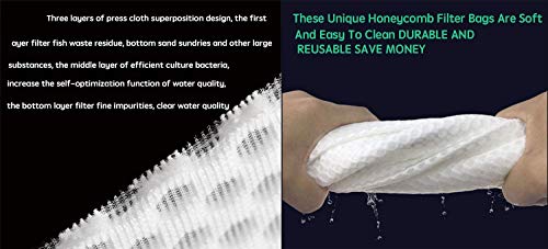 7 inch Honeycomb Filter Socks,7 inch Filter Sock for Saltwater Aquarium,7 inch Ring by 14 inch Long, (4-Pack)