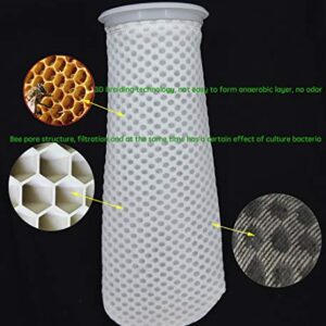 7 inch Honeycomb Filter Socks,7 inch Filter Sock for Saltwater Aquarium,7 inch Ring by 14 inch Long, (4-Pack)