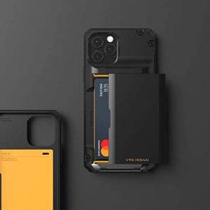 VRS DESIGN Damda Glide Pro Compatible for iPhone 12/12 ProCase, with [4 Cards] Premium Sturdy [Semi Auto] Credit Card Holder Slot Wallet for iPhone 12/12 Pro 6.1 inch(2020)