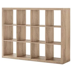 better homes & gardens 12-cube storage organizer, rustic gray finishes