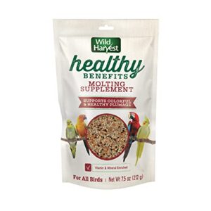 Wild Harvest Healthy Benefits Molting Supplement, 7.5 Oz, for All Birds