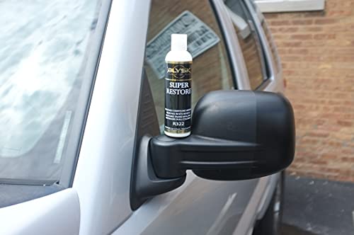 Blysk Super Restore 8oz. Trim and Plastic Restorer Protectant, Renew Trim, Bumpers, Guards, Non-Greasy, Super Shine, Long Lasting, Dry-to-The-Touch