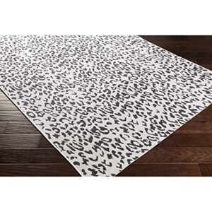 Artistic Weavers Esperanza Leopard Outdoor Area Rug,5'3" x 7'7",Black/White