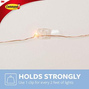 Command Utility Hooks Mega Pack, Medium, White, 20-Hooks (17001-MPES), Organize Damage-Free & Clear Mini Light Clips, 45 Clips, 54 Strips, Indoor Use