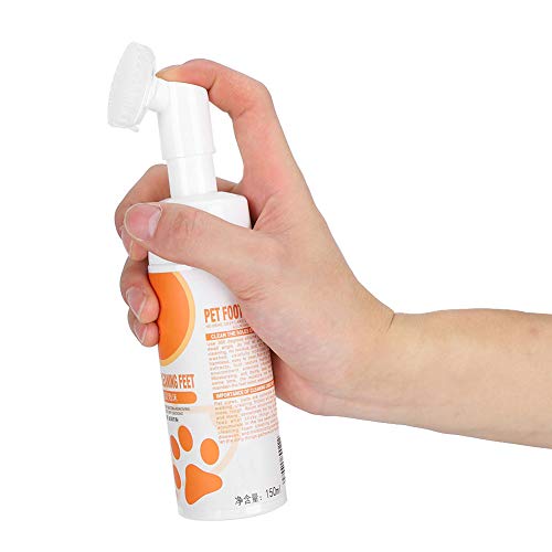 Pet Foot Cleaning Foam Paw Cleaner No Washing Pet Shampoo with Silicone Brush for Dogs Cats General Paw Scrubber Foot Cleaner Brush