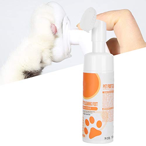 Pet Foot Cleaning Foam Paw Cleaner No Washing Pet Shampoo with Silicone Brush for Dogs Cats General Paw Scrubber Foot Cleaner Brush