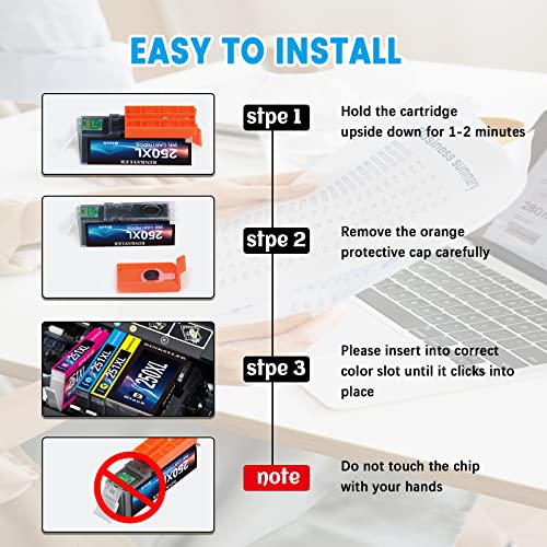 BINKSYLER Compatible 250 251 Ink Cartridges Replacement for Canon 250XL 251XL PGI-250XL CLI-251XL for Canon Pixma MX922 MG7120 MG5520 MG5420 IX6820 IP8720 MG6320 Printer(5PGBK,3BK,3C,3M,3Y,3G)20-Pack