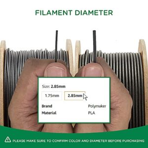 2.85mm(3mm) Matte PLA Filament 2.85mm White, 1kg Carton Spool PLA Filament 2.85 - Polymaker PolyTerra PLA 3D Printer Filament, Print with 2.85mm Openning 3D Printers Only