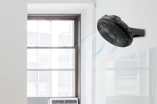 Air Monster 20 Inch Air Circulator Fan, Floor Fans, High Velocity Fan, Large Fan Turbo Fan, Fans for Home, Bedroom, Wall Mount Fan, 3 Speed Settings, Adjustable 180° Tilt, Black
