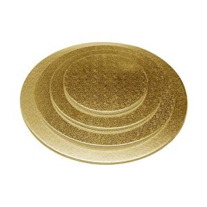 8 Pack Golden Cake BoardsRound Cake Circles 6, 8, 10, 12 Inch Cake Base Cardboard, 2 of Each Size Set for Baking Cake