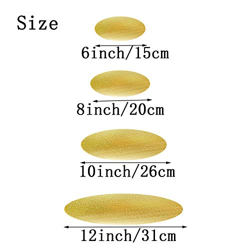 8 Pack Golden Cake BoardsRound Cake Circles 6, 8, 10, 12 Inch Cake Base Cardboard, 2 of Each Size Set for Baking Cake