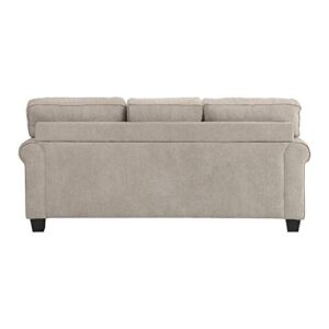 Lexicon Pescadero Fabric Reversible Sofa Chaise with 2 Pillows, 82" W, Sand