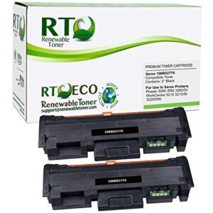 Renewable Toner Compatible Toner Cartridge Replacement for Xerox 106R02775 106R2775 WorkCentre 3260 /DNI 3260/DI 3215 3215/NI 3225/DNI (Pack of 2)