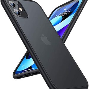 TORRAS 𝗨𝗽𝗴𝗿𝗮𝗱𝗲𝗱 iPhone 11 Phone Case, Shockproof iPhone 11 Case, Military Grade Drop Protection, Protective Hard Back Slim Translucent Case for iPhone 11 6.1'', Frosted Black-Guardian Series