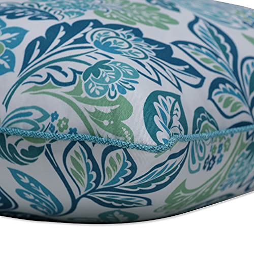 Pillow Perfect Outdoor/Indoor Dailey Opal Lumbar Pillows, 11.5" x 18.5", Blue 2 Count