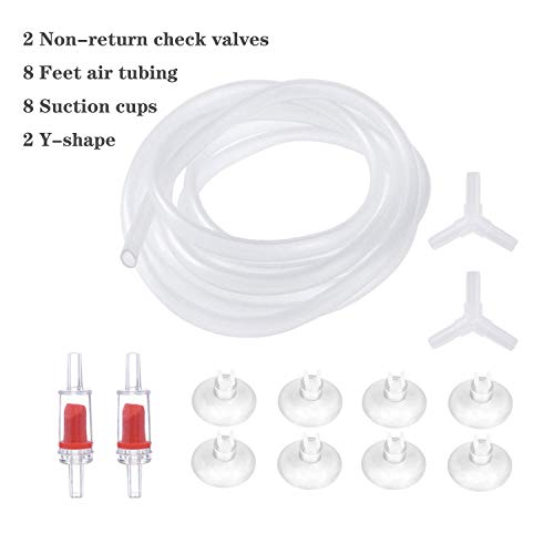 ALEGI Aquarium Sponge Filter with Airline Tubing, Check Valves, Suction Cups for 10 Gallon Fish Tank, Betta, Nano, Shrimp, Fry, Biochemical Filter