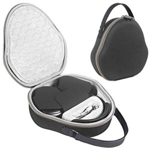 pinson hard carrying travel case for airpod max headphones, with silicone earpads cover for airpod max (black)